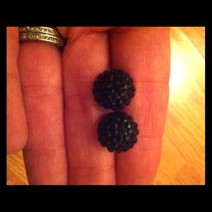 Black Stone Earrings