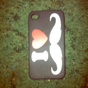 Never been used I ❤ mustache iPhone case
