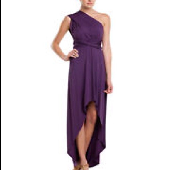 Hi-low infinity dress in purple