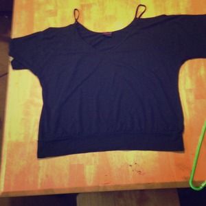 Black off the shoulder top.