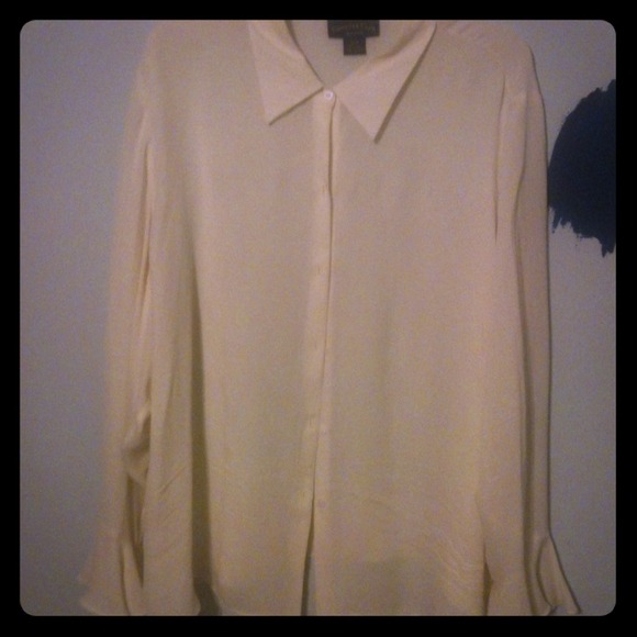 HOLDING!! *REDUCED* button up cream color blouse.