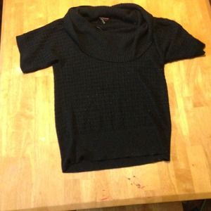 Black sparkly cowl neck sweater