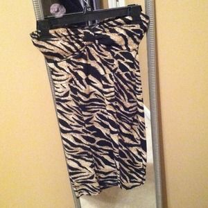 Tiger striped fitted club dress