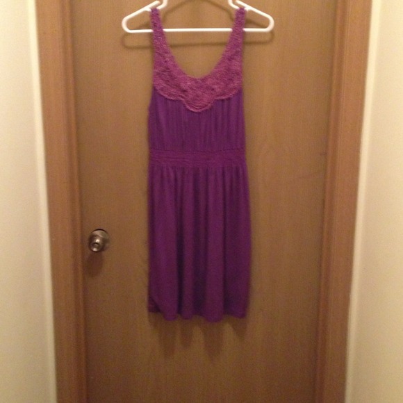 Cute purple summer dress.