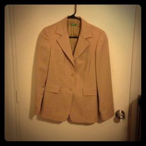 Tan Pin Striped Blazer
