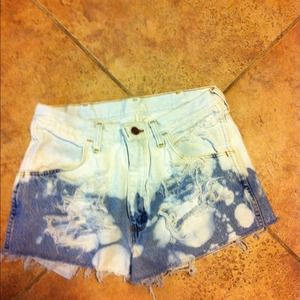 Levi ombré high waist shorts