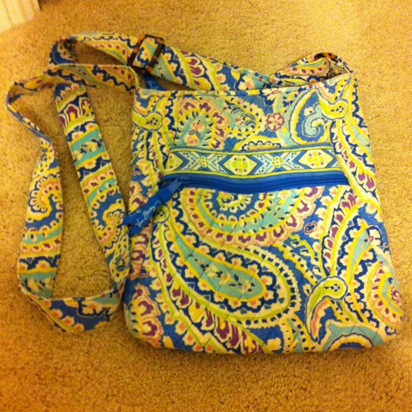 Vera Bradley Capri Blue Crossbody Hipster Purse