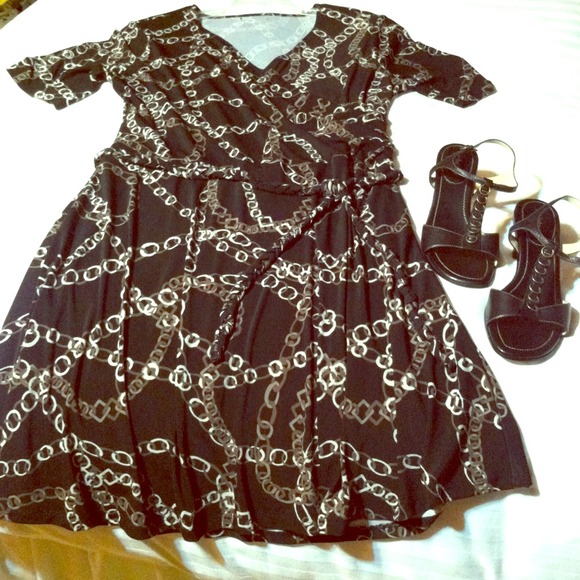 Very flattering dress. Hides flaws and hugs body.