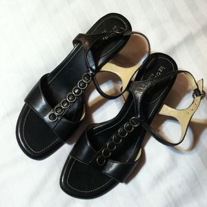 Black with metal hardware.