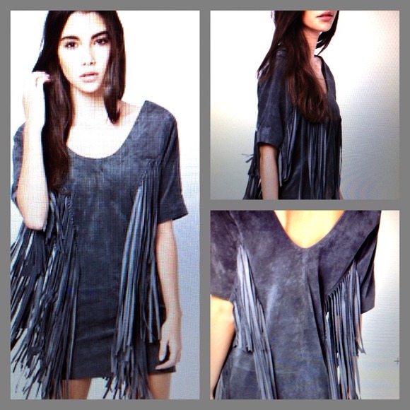 Suede Fringe Dress