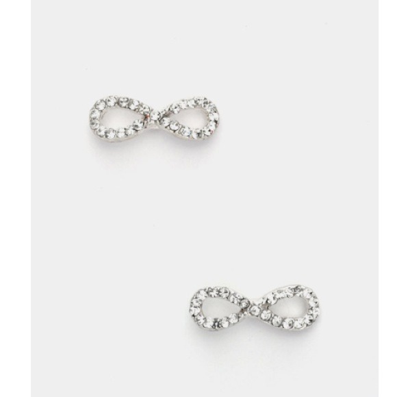 Jewelry - 🔵SOLD⚪⚫ Crystal Infinity Stud Earrings