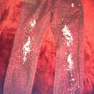 Skinny cheetah print skinnys