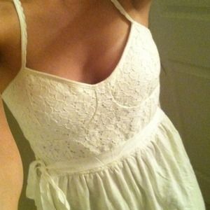 American eagle cream lace dress