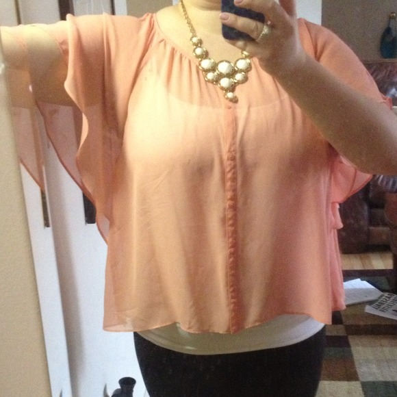 ❗Sold❗Light pink chiffon top