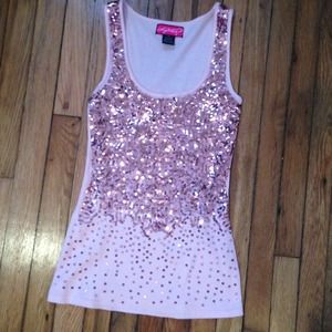 👚Baby Pink Sequin Tank Top! 👚