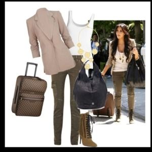 Army Green Cargo skinny pants Kim Kardashian 27