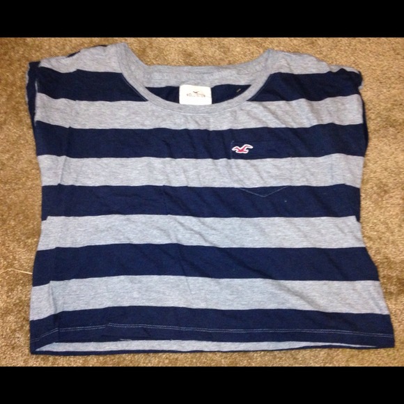 Blue and grey cut off shirt!!!