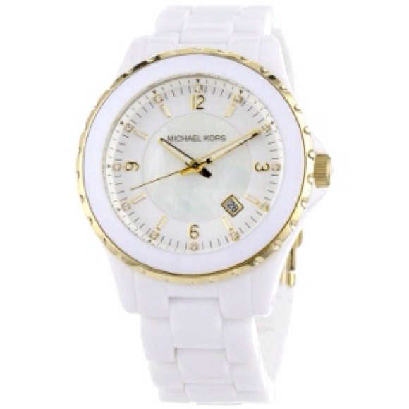 RESERVED-Authentic White Michael Kors Watch