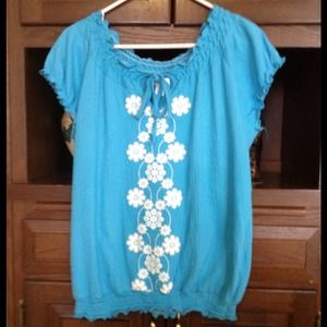 Turquoise top