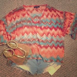 Oversized printed sanctuary blouse