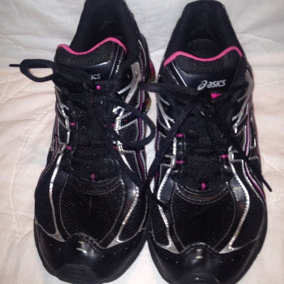 Black pink silver Gel Frantic Asics Running shoes