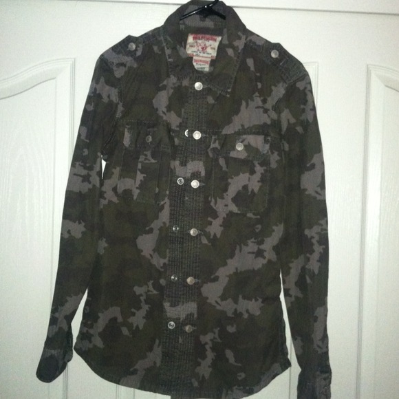 True religion camouflage shirt