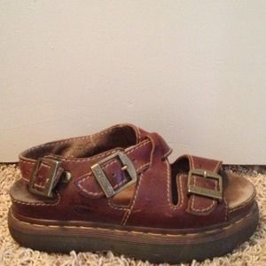 Brown Doc Martin sandals