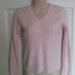 Pink cable knit light weight sweater SP