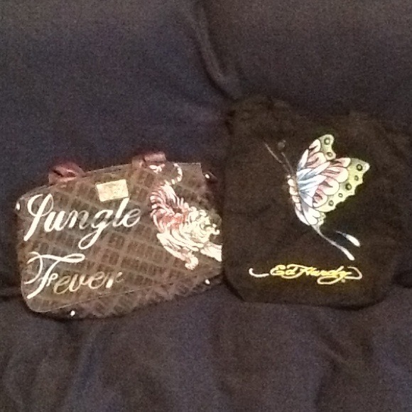 Two Ed Hardy bags