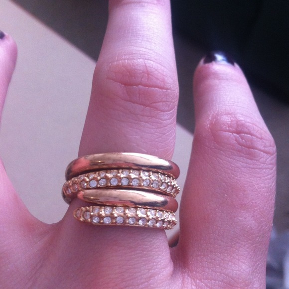 Interlocking Rose Gold Plated Rings
