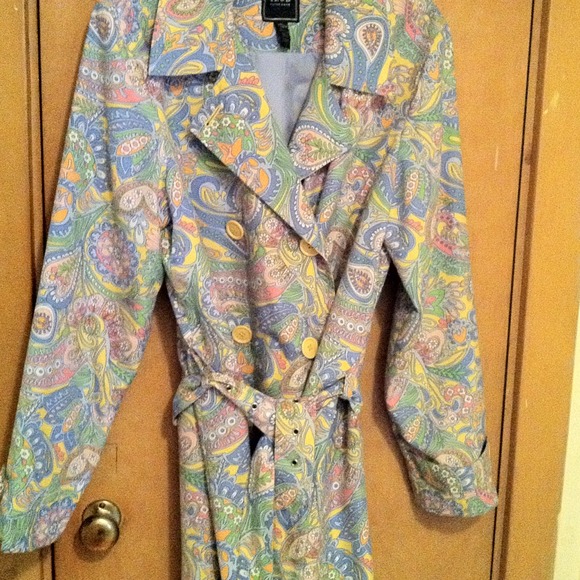 Colorful Izod Trench Coat