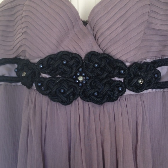 BCBG silk with overlay evening gown size 2 - Picture 2 of 4