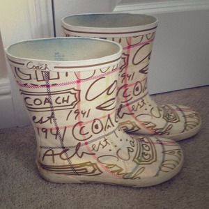 Coach Ursula Rainboots Size  7 Rain Boots