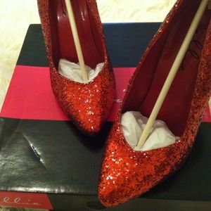 Ruby red high heels. Heels are size 8 👠