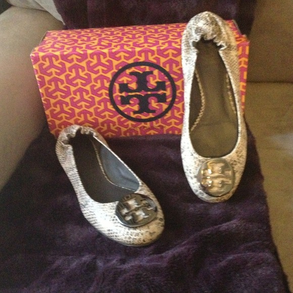 Tory Burch python Reva