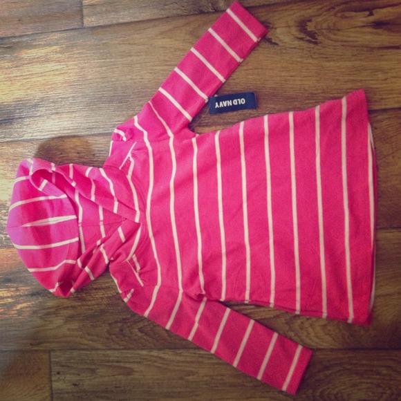 SOLD.    Toddler striped hooded shirt