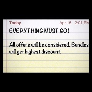 Dresses! Tops! Skirts! Everything must go!