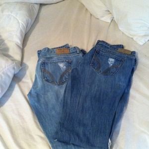 Two pair of jeans gently worn but out grew