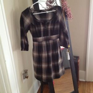 Plaid Print Dress.