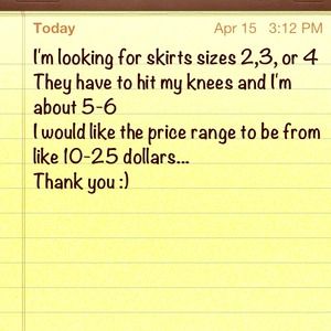Skirts please