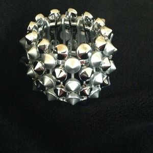 Silver Spiked bracelet