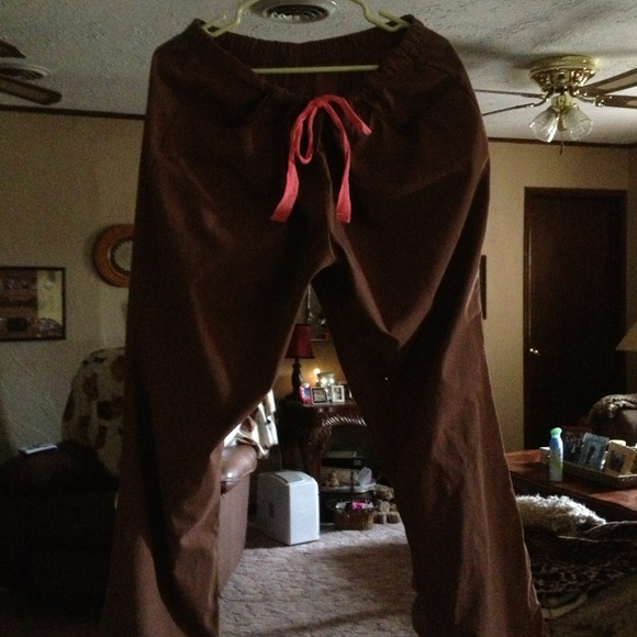 Brown scrub pants