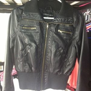Faux leather jacket