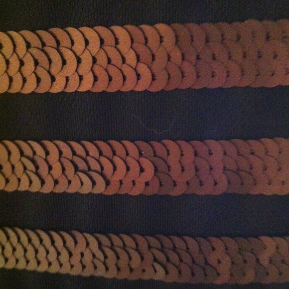 NWT sequin dress black and brown stripes - Picture 3 of 3