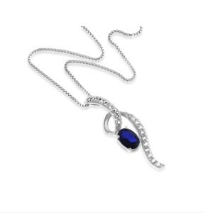New Blue & White Sapphire Pendant