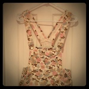 Vintage floral overalls.