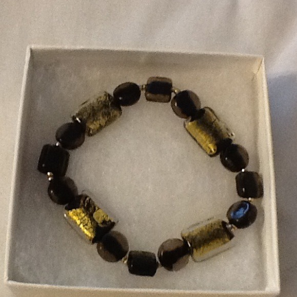 Beautiful BLK/GOLD Handmade Bracelet
