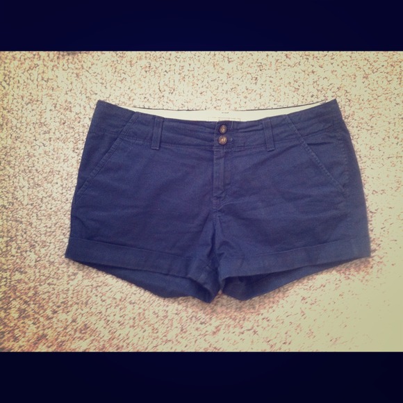 Navy chino shorts