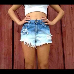 Reserved mbré high waisted shorts