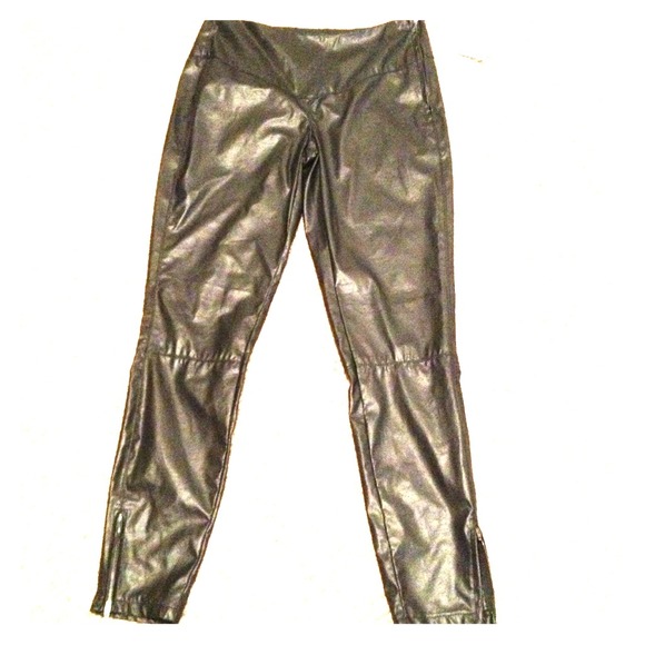 Blank Vegan leather Legging